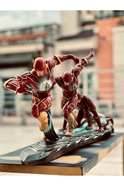 TuransoyCraft DC Flash Figür 3'lü Flash Masaüstü Dekoratif Obje Büyük Boy