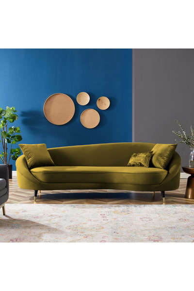 EMBA LUXURY Lucca Fasulya kanepe 3lü koltuk