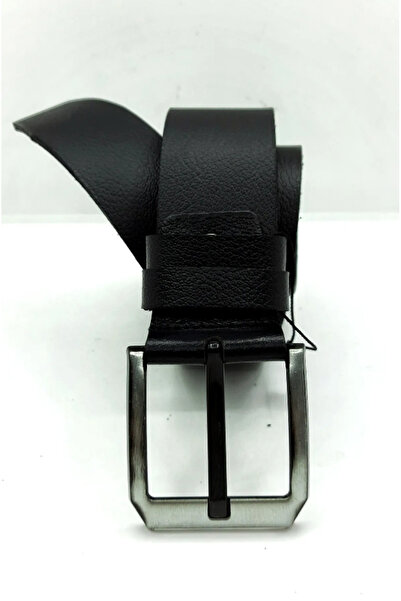 ZEKTON حزام جلد طبيعي أسود للجنسين