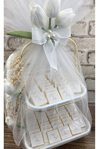 Çemrek Süs Parti Söz nişan Kız İsteme Çikolatası iki katlı sunumluk tepside 1...