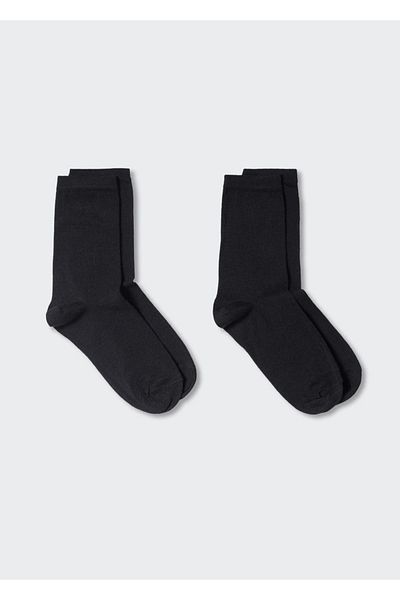 MANGO Kids Black Socks for Kids
