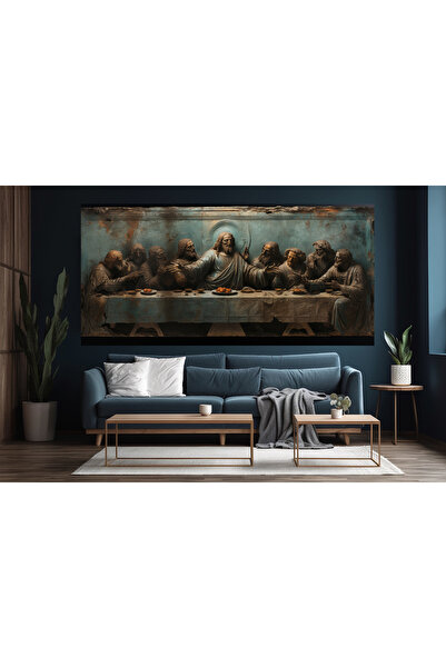 Şehzat Design Modern Son Akşam Yemeği HZ.İsa Dekoratif Kanvas Tablo