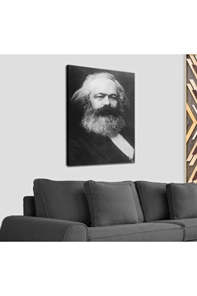 Şehzat Design Karl Marx Siyah Beyaz Dekoratif Kanvas Tablo 1198