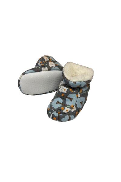 Esco Sesa Bebek Patik Ev Botu- Ayıcık Desenli- Kaydırmaz Taban