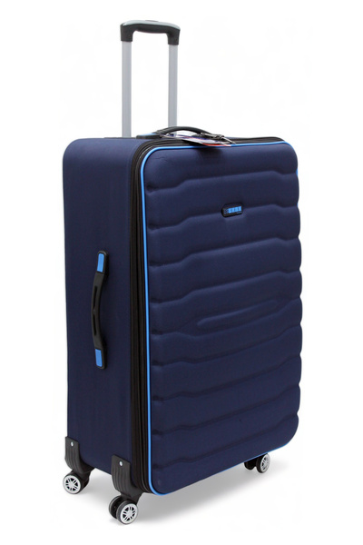 ES POLO TRIP Lacivert Kabin (KÜÇÜK) Orta Ve Büyük Boy 3'lü Özel Kabartmalı Kumaş Valiz Seti