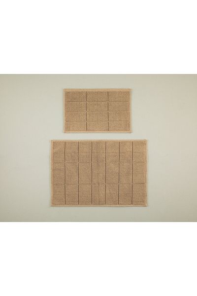 English Home Klasszikus gyémánt pamut fürdőszőnyeg szett 60x90 + 40x60 cm bézs
