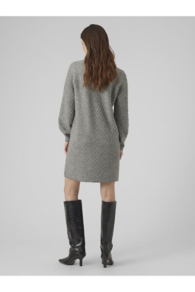 Vero Moda Strickkleid VMANJASTINNA HIGHNECK ZIP DRESS GA EXC