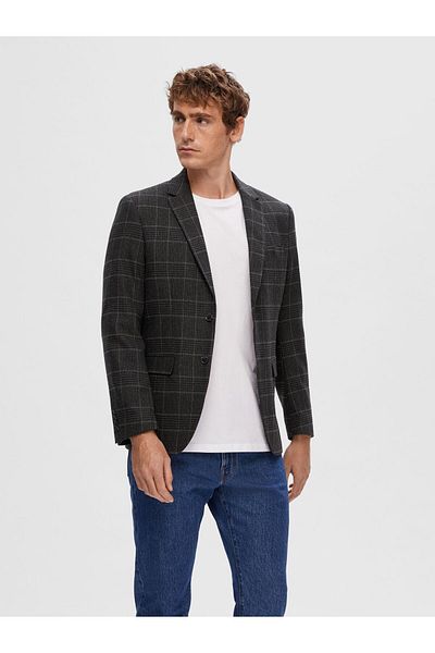 Selected Homme Einreihiger Blazer Wollgemisch