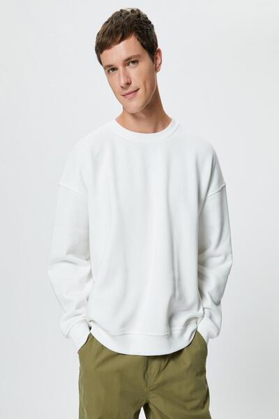Koton Men's Ecru Sweatshirt