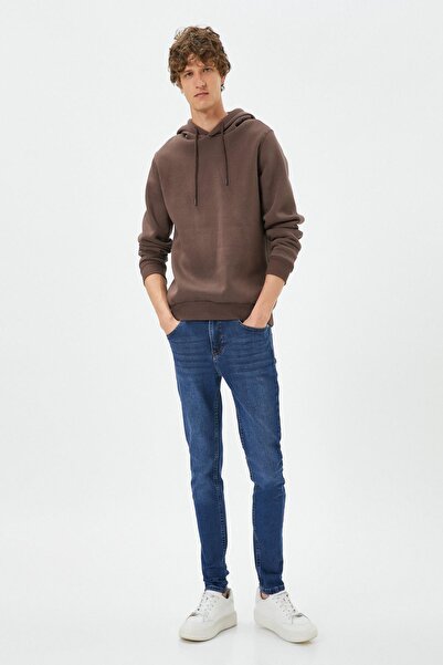 Koton Mittelgroße Indigo-Jeans für Herren
