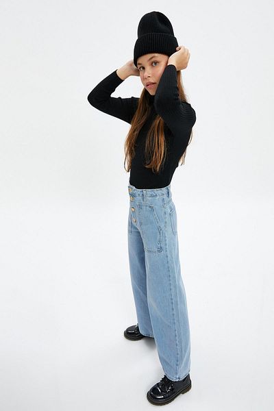 Koton Girl's Light Indigo Jeans