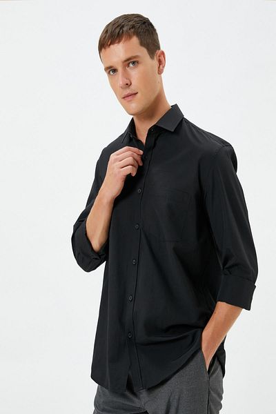 Koton Men's Black Shirt