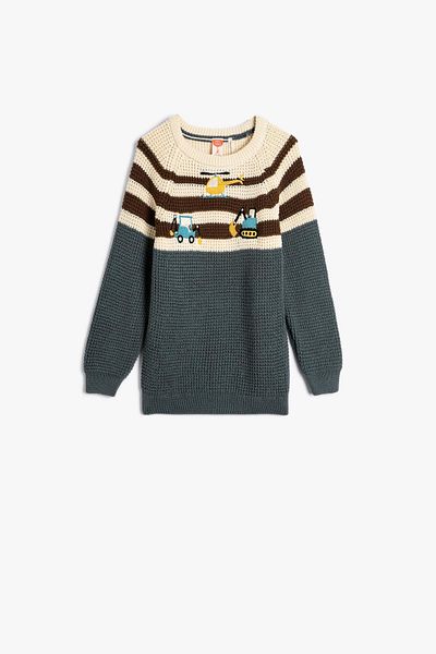 Koton Pulover Baby Boy Island Tea