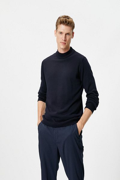 Koton Marineblauer Herrenpullover