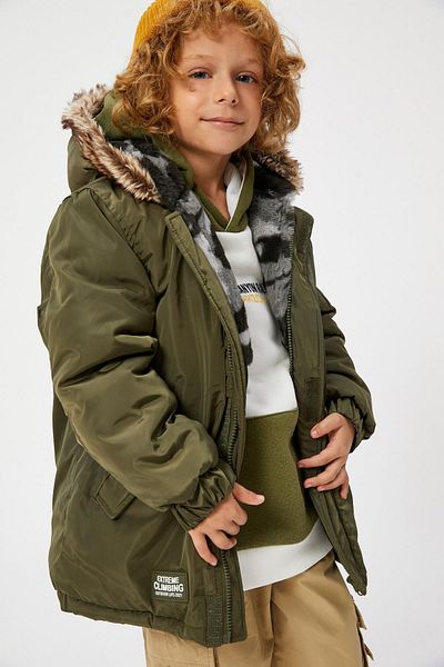 Koton Boy's Khaki Coat