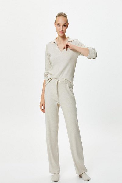 Koton Pantaloni de pijama bej Melange de damă