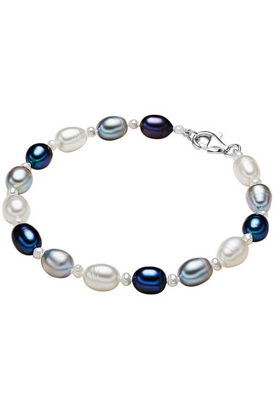 Valero Pearls Perlenarmband Armband Süßwasser-Zuchtperle multicolor