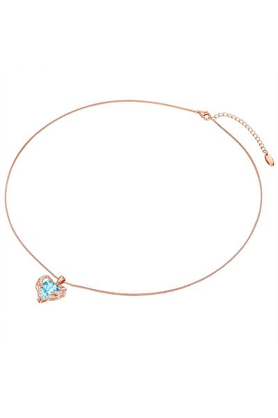 Rafaela Donata Silberhalskette Kette mit Anhänger Sterling Silber roségold verziert mit Kristallen von Swarovski® a