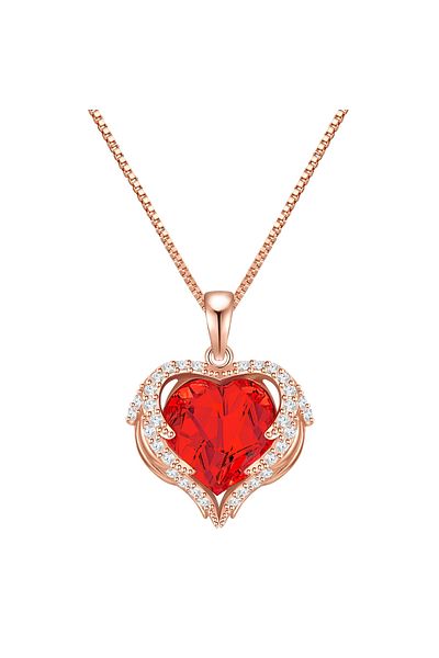 Rafaela Donata Silberhalskette Kette mit Anhänger Sterling Silber roségold verziert mit Kristallen von Swarovski® h
