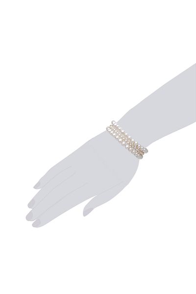 Rafaela Donata Perlenarmband 3'lü Set Armbänder Süßwasser-Zuchtperle weiß