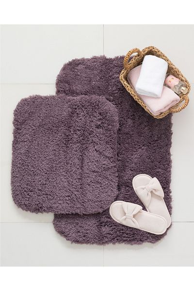 Madame Coco Χαλάκι μπάνιου 2 τεμαχίων Dark Plum Sheep