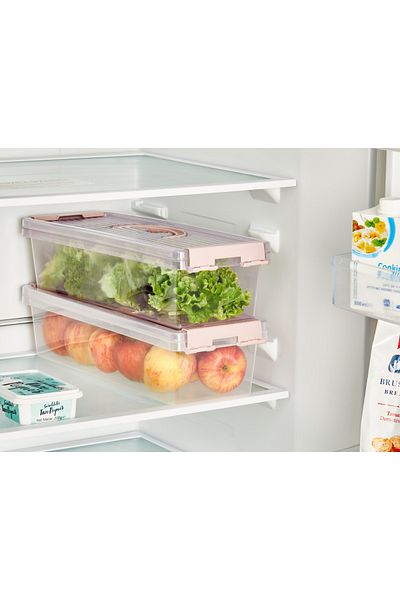 Minty Life Long 3.5 Lt Refrigerator & Cabinet Organizer with 2 Lids, Carrying Handles