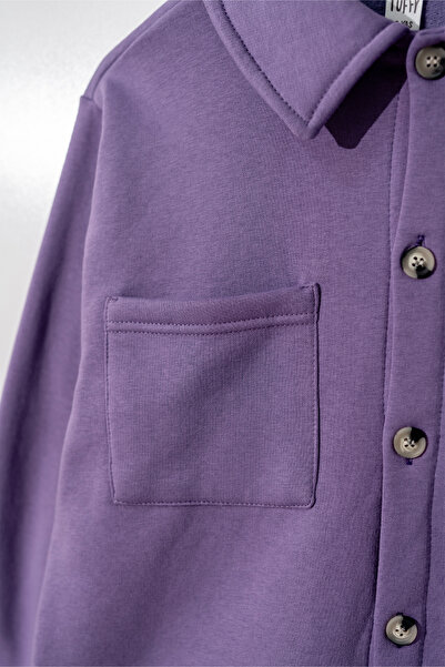 Tuffy Kids KIZ ÇOCUK DÜĞMELİ ÇİFT CEP DETAYLI ÜÇİP KIŞLIK EŞOFMANLI İKİLİ TAKIM 10-13 YAŞ