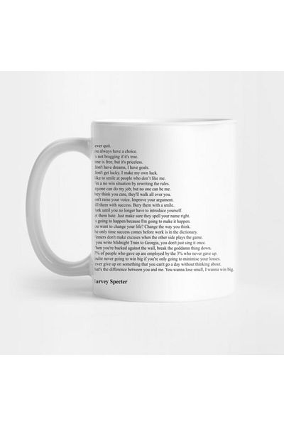Pixxa Harvey Specter Quotes Mug Cup