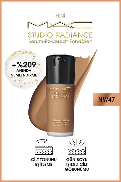 M.A.C Studio Radiance NW47 Powered™ Serum Foundation for Plump and Radiant Skin 30 ml FNDTN192