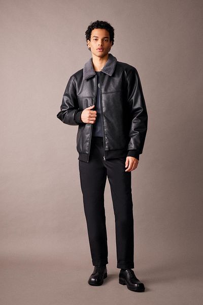 DeFacto Water Repellent Faux Leather Jacket Coat