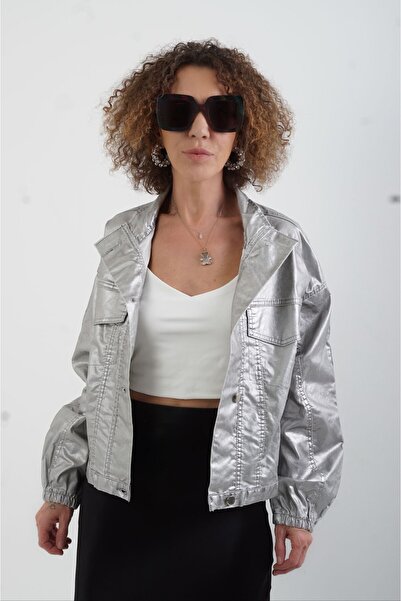 Zelish My Sister Ασημένιο παλτό