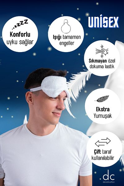 denizlicotton Supersoft Velvet Extra Soft, Αντιβακτηριακή Επιθέματα Ματιών / Μάσκα ματιών για γυναίκες και άνδρες