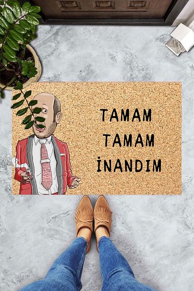 Pelangi Digital Printed Okay I Believe Ismail Brother Patterned Decorative Door Mat