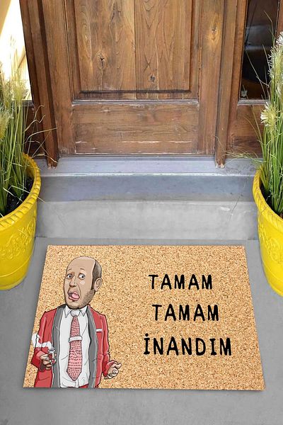 Pelangi Digital Printed Okay I Believe Ismail Brother Patterned Decorative Door Mat