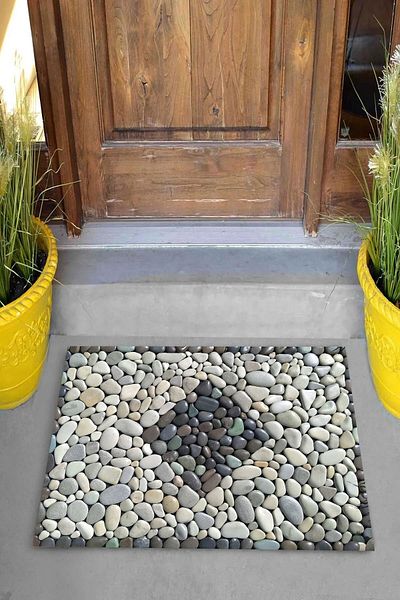 Pelangi Digital Printed Stone Pattern Decorative Door Mat