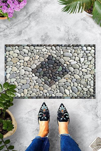 Pelangi Digital Printed Stone Pattern Decorative Door Mat
