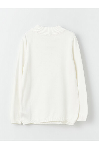 LC Waikiki Dívčí pletený svetr s polovičním rolákem Basic s dlouhým rukávem