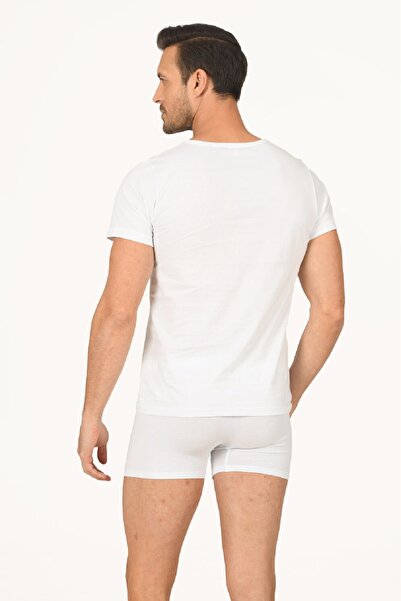 NBB 4 τεμάχια, 100% βαμβάκι, λαιμόκοψη V, κοντό μανίκι, ανδρικό εσώρουχο και μπλουζάκι