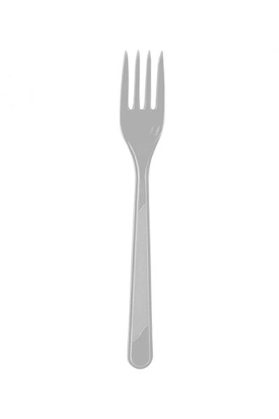 Party Fantasy Plastic Fork Silver Fork 25 Pieces Disposable Fork