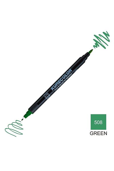 Zig Kurecolor Mangaca Fine&Brush - Double Sided Pen CNKC-2200 No 508 Green