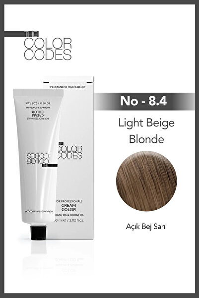 THE COLOR CODES KALICI KREM SAÇ BOYASI 8.4 AÇIK BEJ SARI 60 ML