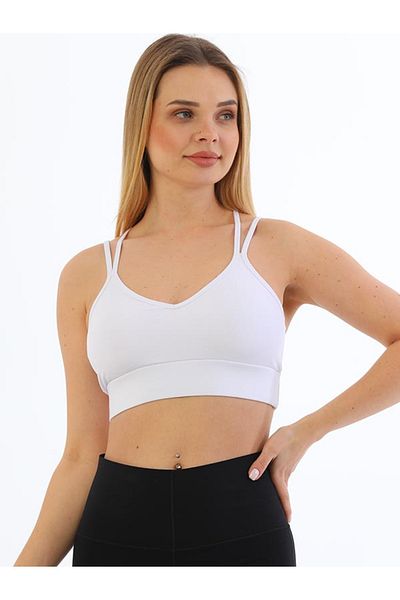 CLQTH Women's Crop Top - Low-cut Bustier with Rope Strap, Gathering, Back Cross Micro Pet