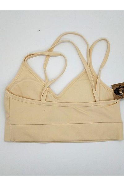 CLQTH Γυναικείο Crop Top - Μπουστάκι με λουράκι από σχοινί, συσφικτικό, χιαστί μπροστινό Micro Pet και χαμηλή πλάτη