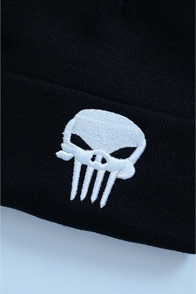 Toum Бижута Enya Аниме Punisher Бродерия Унисекс черна барета