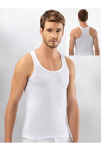 Lumenia White color 4 pcs men's rambo tank top,men's combed cotton tank top,men's underwear tank top