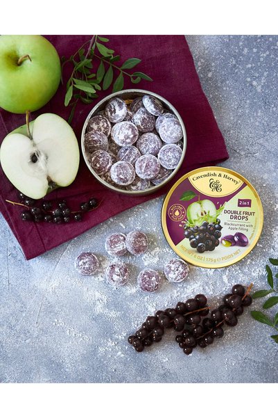 Cavendish & Harvey 2-Pack of Filled Candies with Cherry-Lime and Grape-Apple Flavors 175 Gr - Snack Confectionery