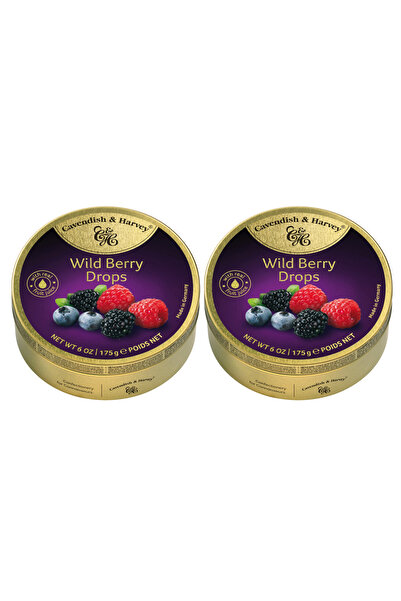 Cavendish & Harvey 175 جرام 2 عبوة حلوى بنكهة التوت الأسود - حلويات الوجبات ا...