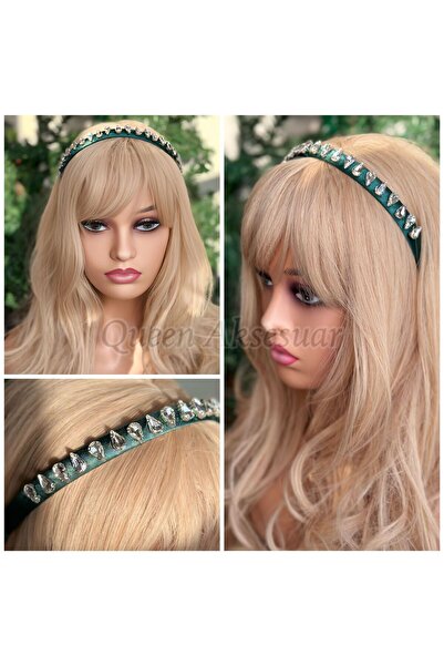 QUEEN AKSESUAR Design special, lux, cristal, piatră cu picături, coroană din ...