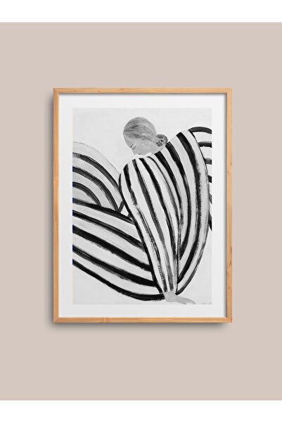 HOMEPACK Çerçeveli Tekli Tablo Kadın Figürü Klasik Modern Poster Tablo TK/166