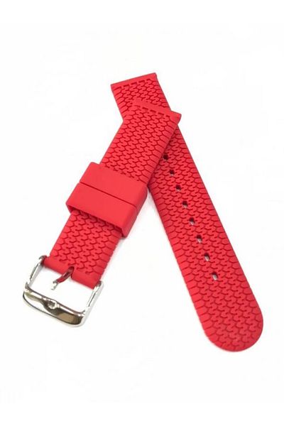 FADO 24 mm Colorful silicone Printed Pattern Watch Band Strap red